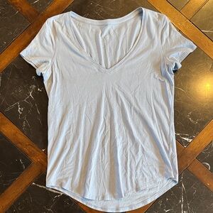 lululemon athletica Sky Blue V-Neck Tee